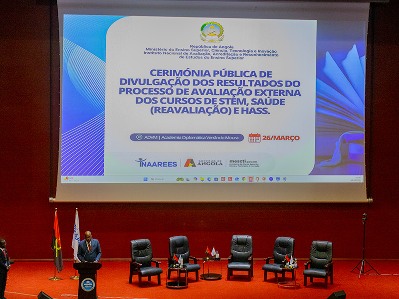 Cerimónia de Divulgação dos Resultados do Processo de Avaliação Externa e Acreditação do Ensino Superior, Cursos STEM (4ª Fase),  Saúde/ reavaliação, e Cursos HAAS (5ª Fase), dia 26/03/2026
