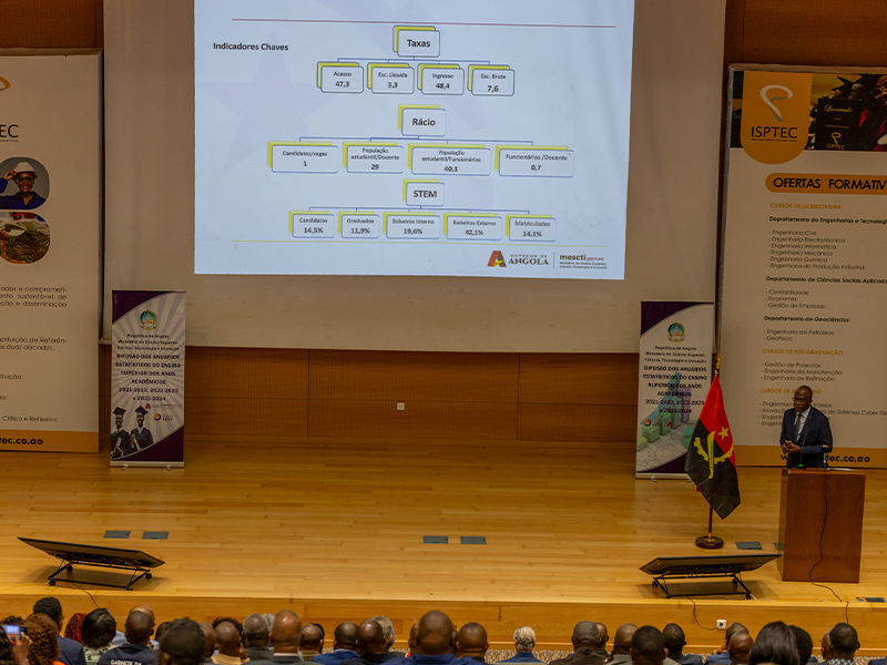 Apresentação dos Anuários Estatísticos, do Boletim Estatístico do Sector e dos Resultados do Estudo sobre a Eficácia Interna do Ensino Superior, dia 30 de Abril 2026